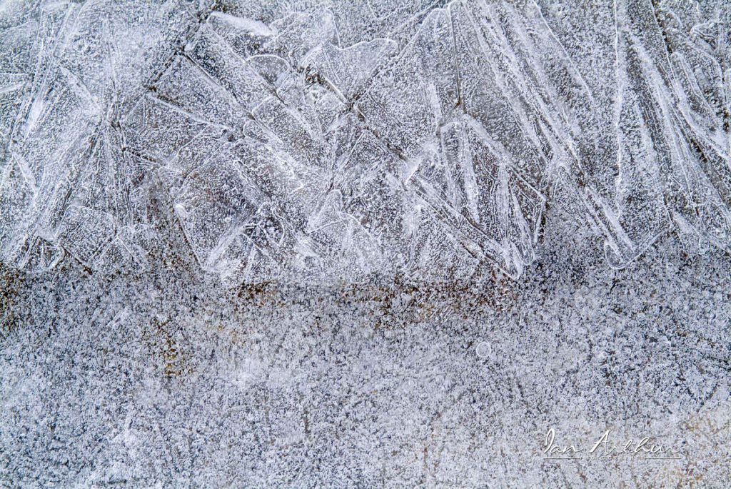 Ice over a Frozen Stream